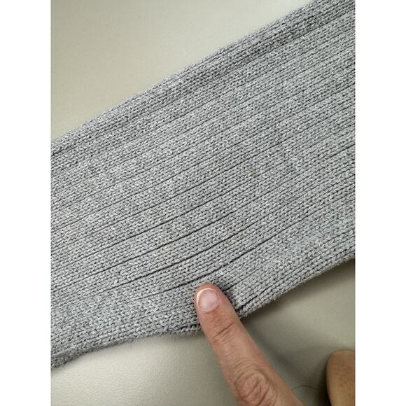 Vintage Y2K Calvin Klein Zip Up Sweater Mens M Gray 100% Cotton Mock Neck Ribbed - Picture 14 of 15